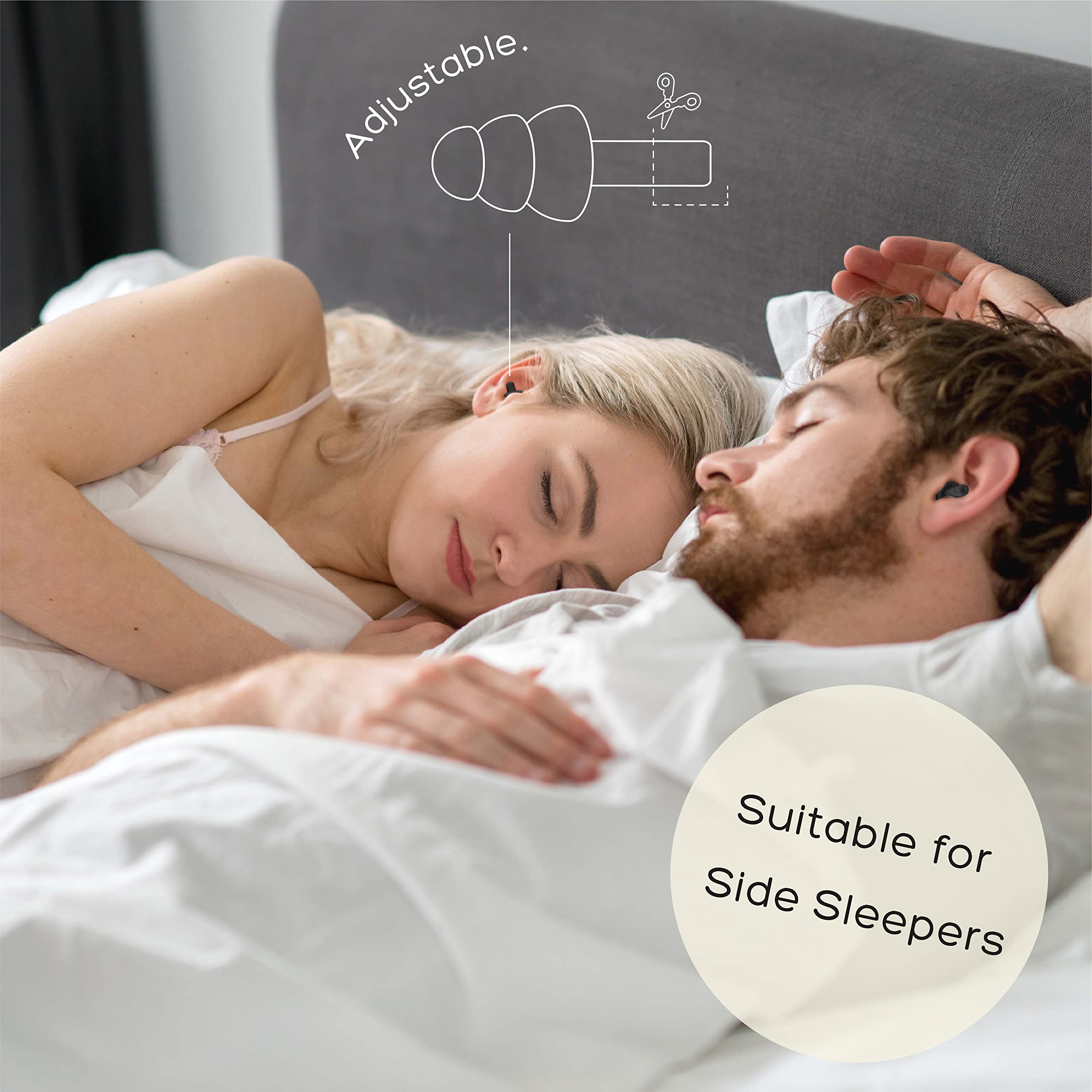 Anbow Soft Ear Plugs fot Sleeping Noise Reduction, Made of Silicone, Suitable for Sleeping & Swimming, Soft Reusable Earplugs fo