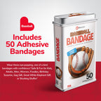 BioSwiss Bandages, Baseballs Shaped Self Adhesive Bandage, Latex Free Sterile Wound Care, Fun First Aid Kit Supplies for Kids, 5
