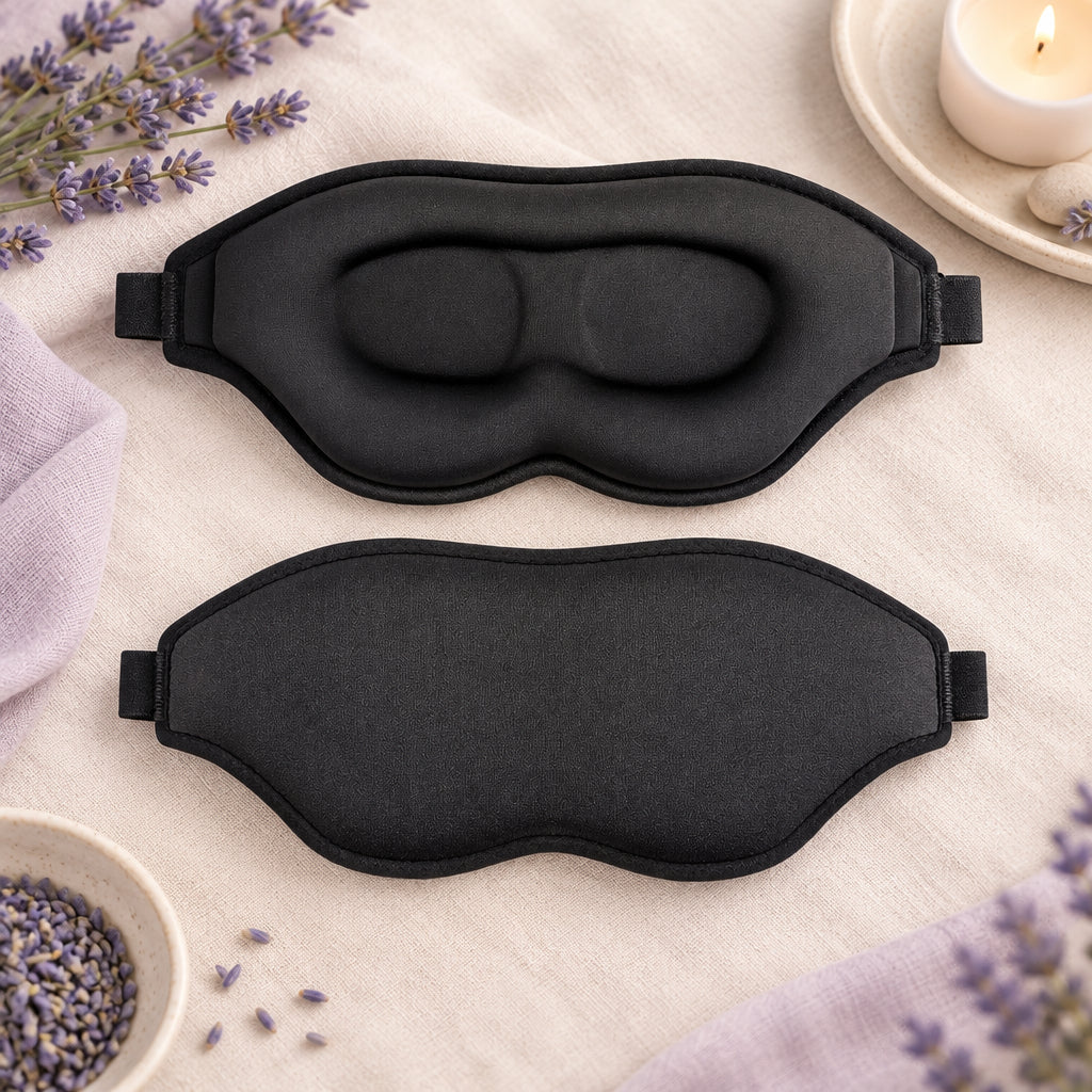 130g 3D Weighted Sleep Mask with Light-Blocking Design