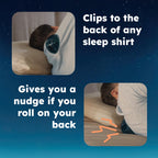 Ball for Side Sleep Posture - Calma Clip v2 by Whole Nights, Sleep Aid for Back Snorers, Anti Snoring Device, Attaches to Any Cl