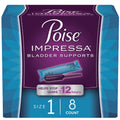 Poise Impressa Incontinence Bladder Support for Women, Bladder control, Size 1, 8 count (Packaging May Vary)