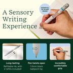 Lifelines Pen Diffuser Set, Cotton Candy - 1mm Black Ballpoint Pen with Scented Essential Oil Blend & 2 Ink Refills - Aromathera