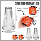 Hestya 2 Pack Mosquito Head Mesh Net Midge Insects Bugs Head Face Net Protecting for Outdoor Hiking Camping Climbing Walking(Bla