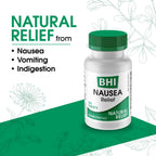 BHI Nausea Natural Relief 7 Multi-Symptom Homeopathic Active Ingredients Help Relieve Nausea, Vomiting, Bloating & Indigestion N