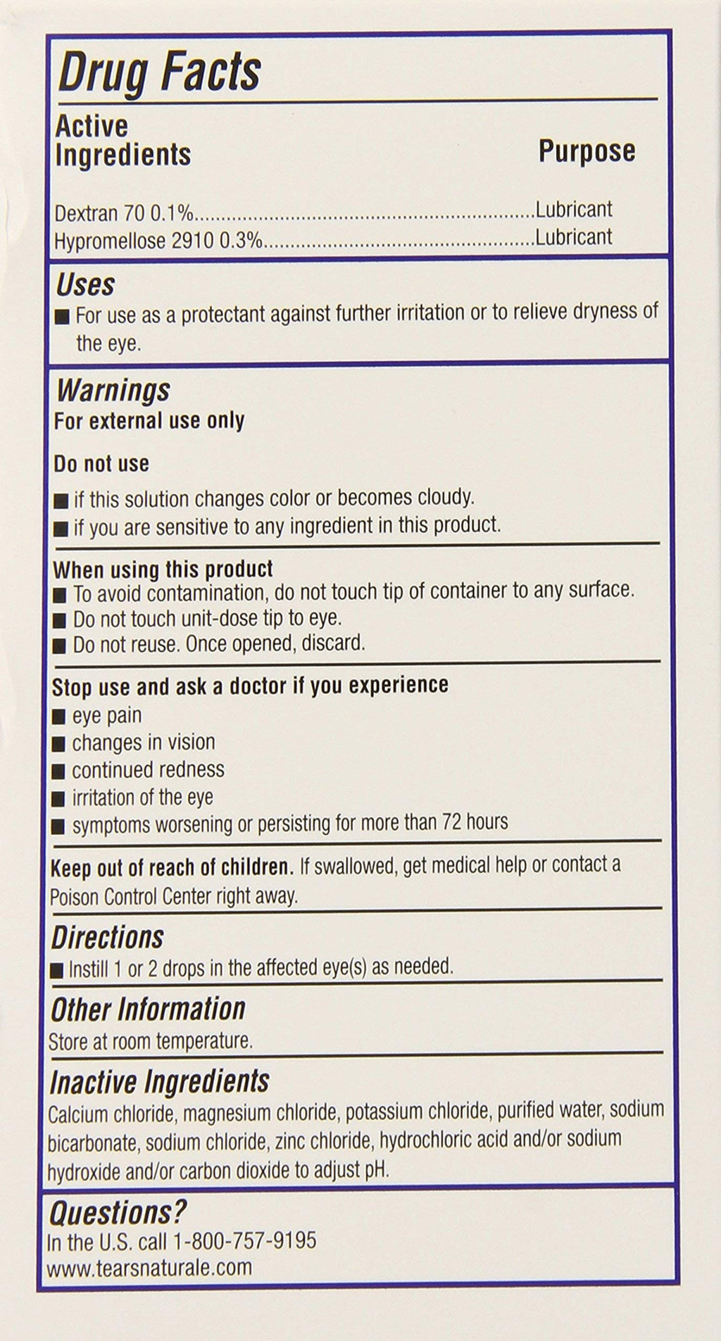 Bion Tears Lubricant Eye Drops-0.015 oz, 28 ct Single Use Vials, 2 pk