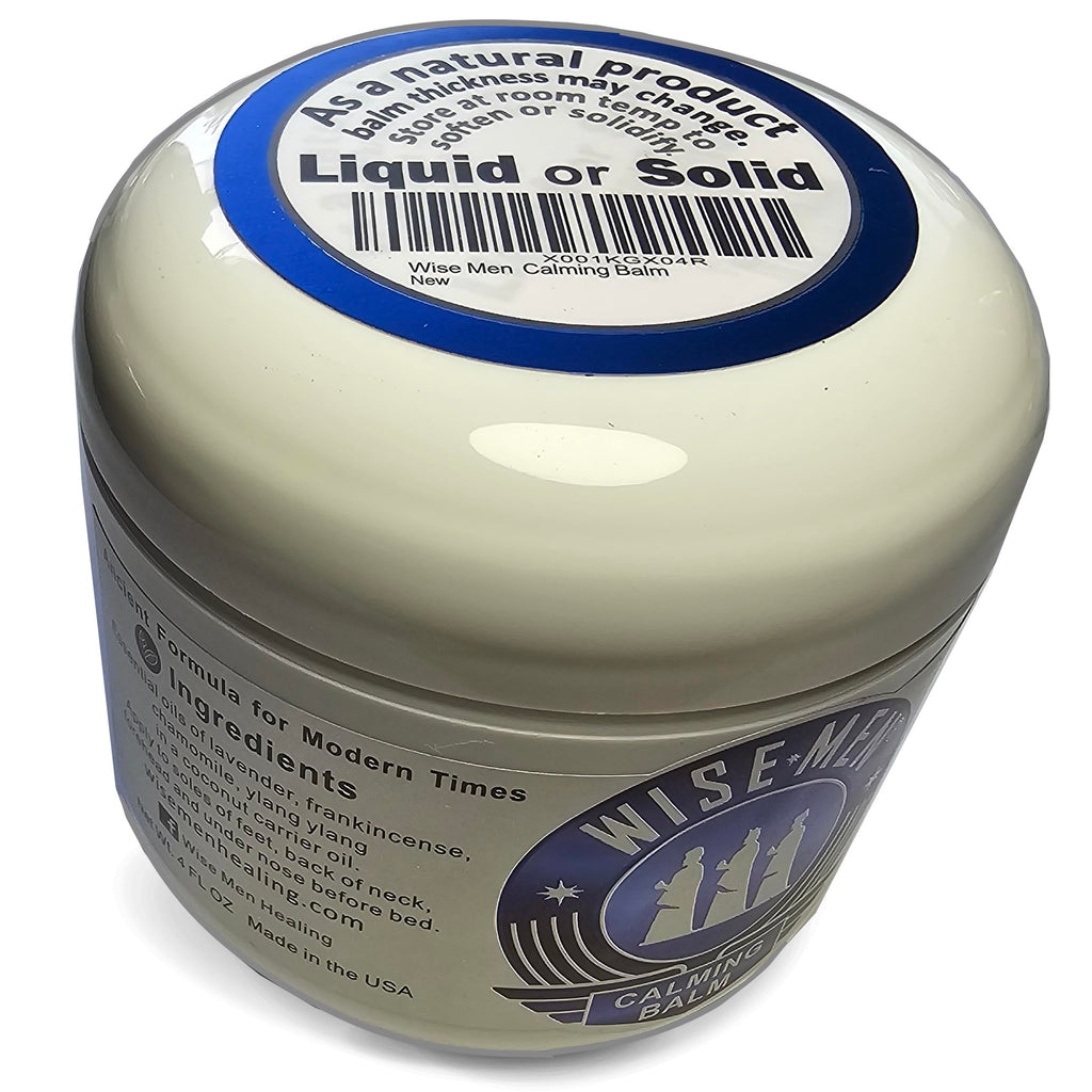 Wise Men Calm Balm - 4 fl oz. Natural Essential Oil Remedy Supports Relaxation and Aromatherapy