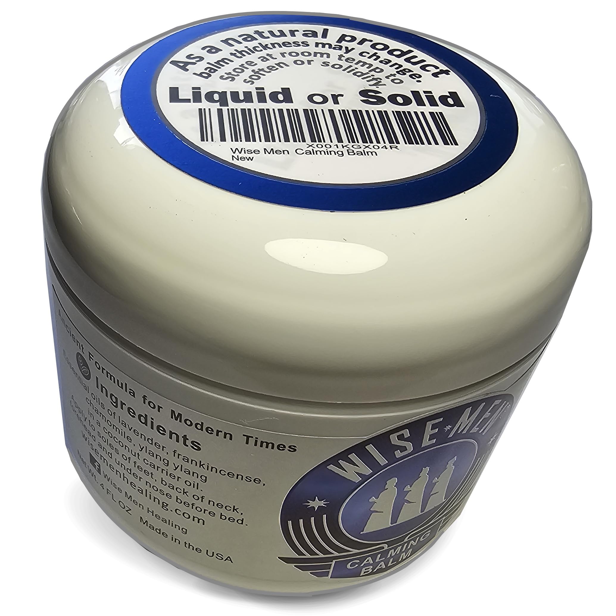 Wise Men Calm Balm - 4 fl oz. Natural Essential Oil Remedy Supports Relaxation and Aromatherapy