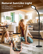 Aoife Light Therapy Floor Lamp, 11000 Lux Full Spectrum Sun Light Therapy Lamp, No UV Sunlight Lamp with 10 Color Temperatures a