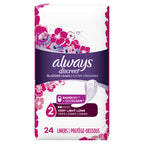 Always Discreet Incontinence Liners, Very Light, Long Length, 24 Count