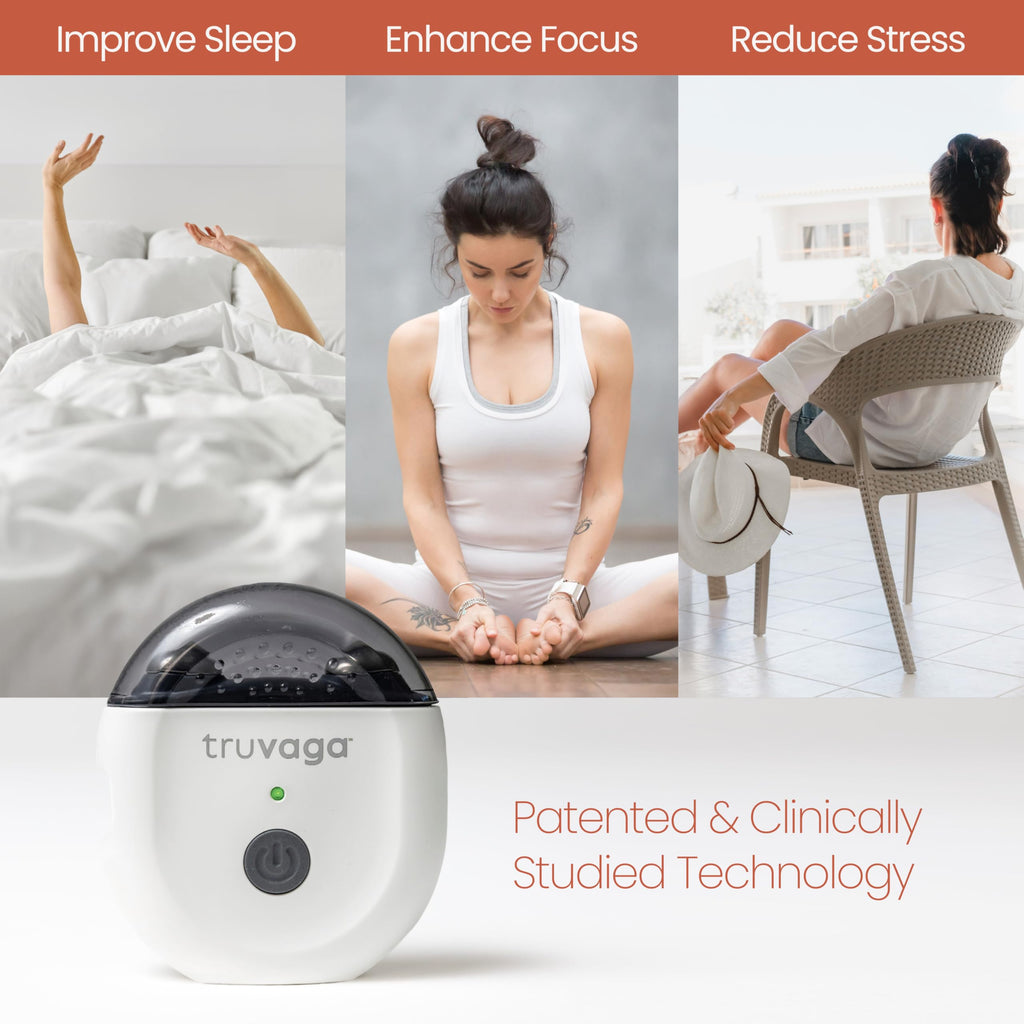 Truvaga Vagus Nerve Stimulator, Truvaga Plus, Made in The USA - Experience Stress Relief, Better Sleep, Calm, and Focus with Dru