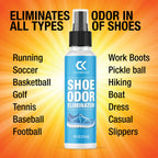 CleanKicks Odor Eliminator Spray, Deodorizes & Removes Bad Smells, Boots, Cleats, Sneakers, Easy to Store, 4oz Bottle