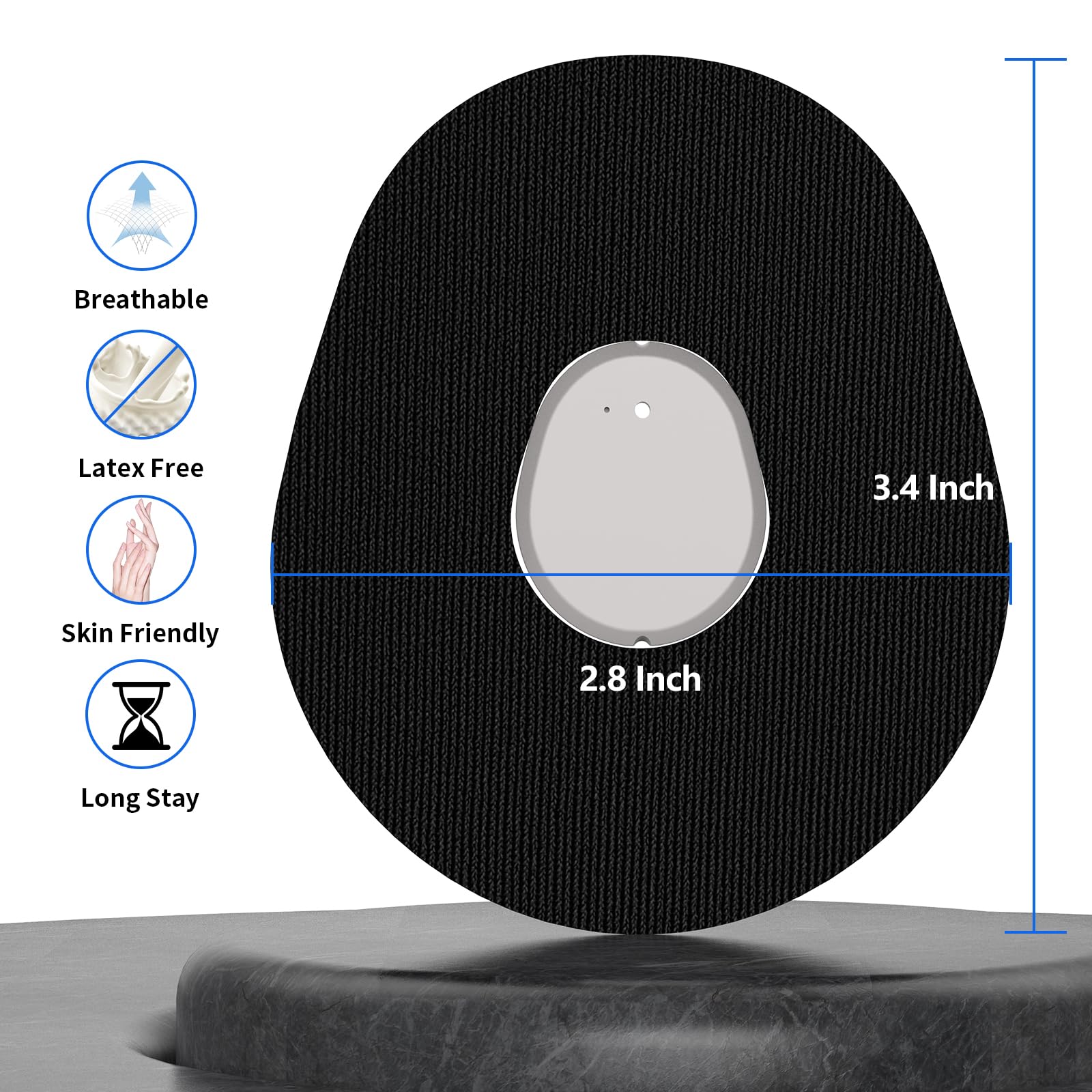 Adhesive Patches for Dexcom G7-40 Pack Waterproof Adhesive Patches for G7,CGM Protector,Pre-Cut Adhesive Tape (Black)