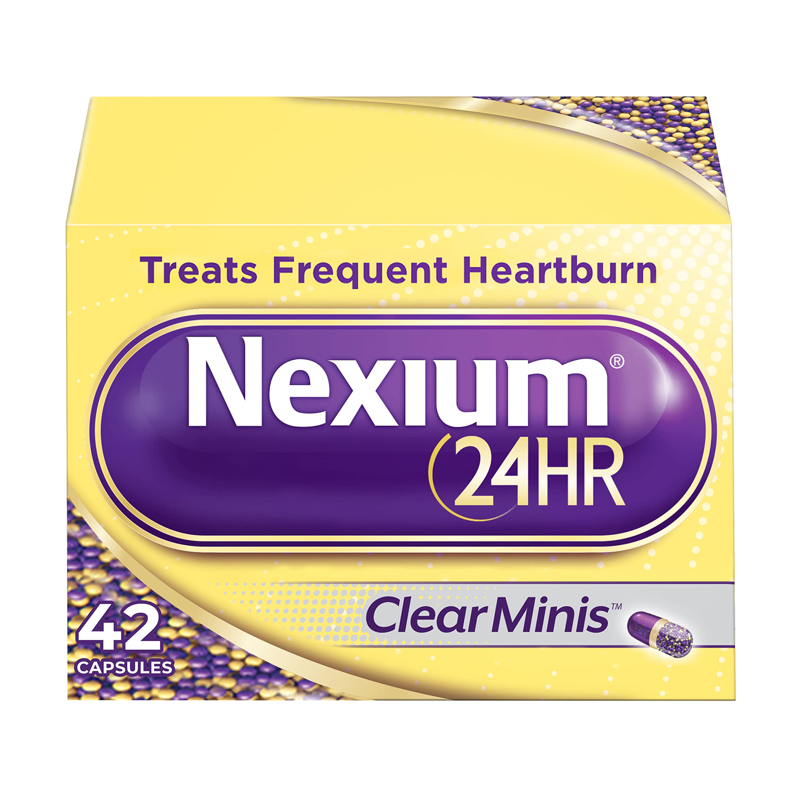 Nexium 24HR ClearMinis Acid Reducer Heartburn Relief Delayed Release Capsules For All-Day And All-Night Protection From Frequent
