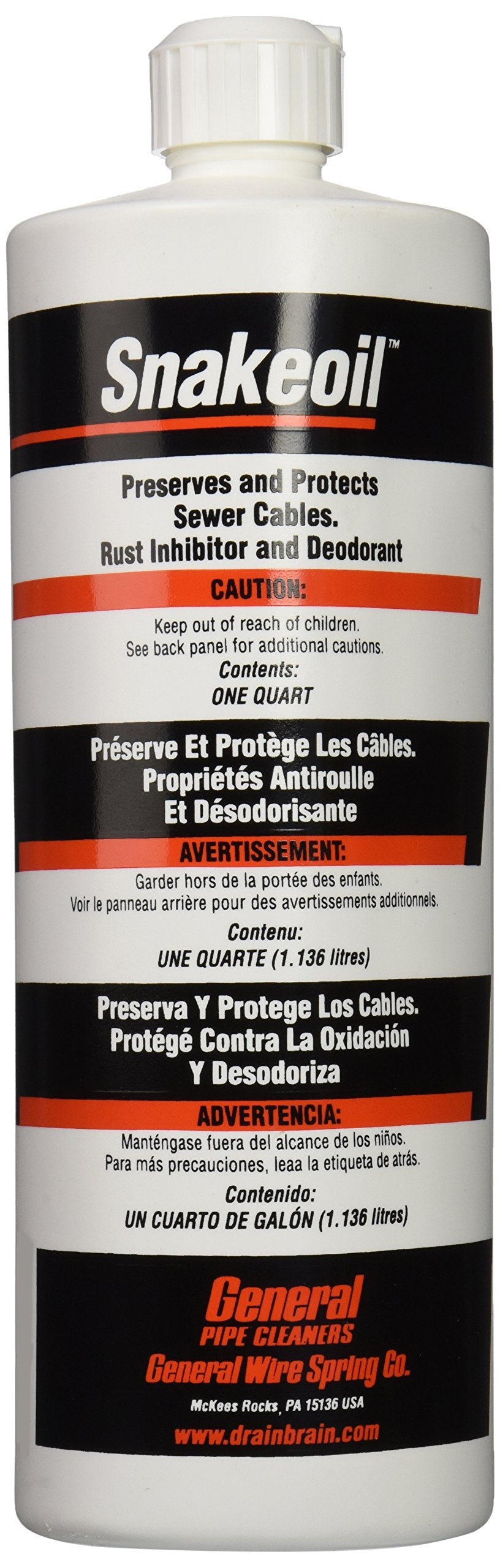 General Wire Spring SOQ Snake Oil ONE Quart, White, 38 Fl Oz