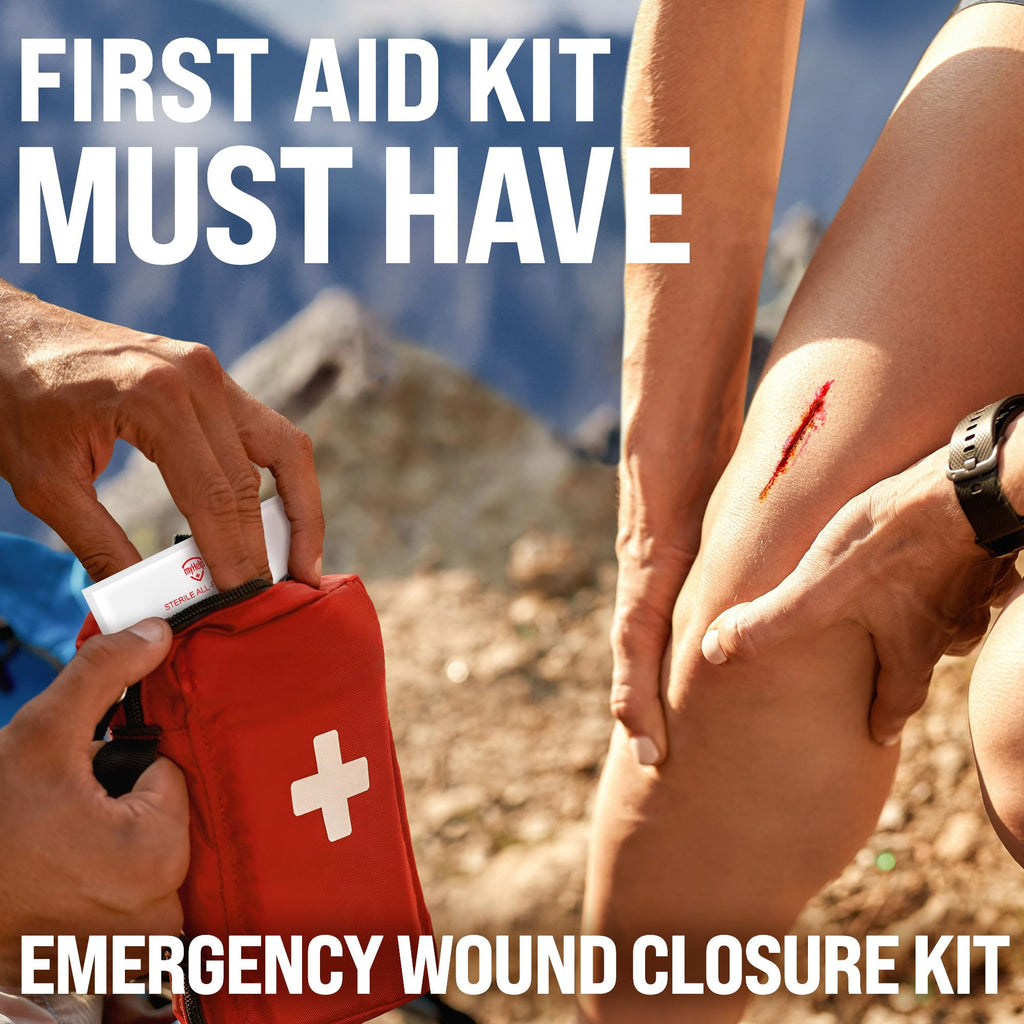 Emergency Wound Closure Strip - Laceration Closure Kit - Stitchless & Easy to Use - Butterfly Bandage