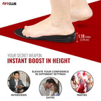 6FT Boost Advanced Height Increase Insole 1 Level Elevation Mens Shoe Lifts 1.25 Inch for Hi-Tops Men and Women Black
