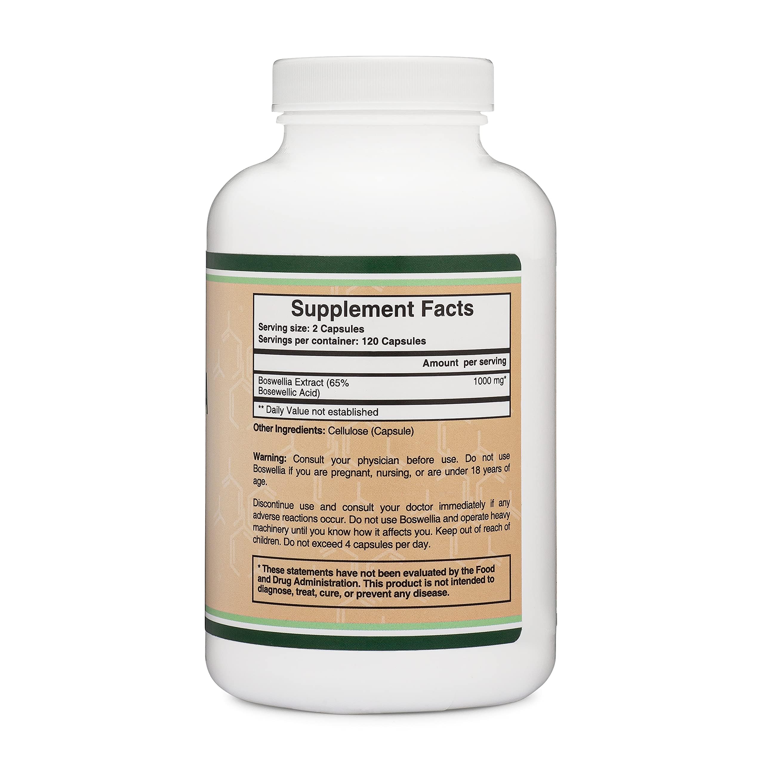 Boswellia Serrata - 240 Capsules (Max Strength 1,000mg of 65% Boswellic Acid Extract) Boswellia Extract Capsules (Joint Support