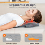 Brelley Shiatsu Neck and Back Massager with Heat, Deep Tissue Kneading Massage Pillow, Electric Massagers with Bi-Directional Ro