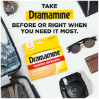 Dramamine Chewable, Motion Sickness Relief, Orange Flavor, 8 Count