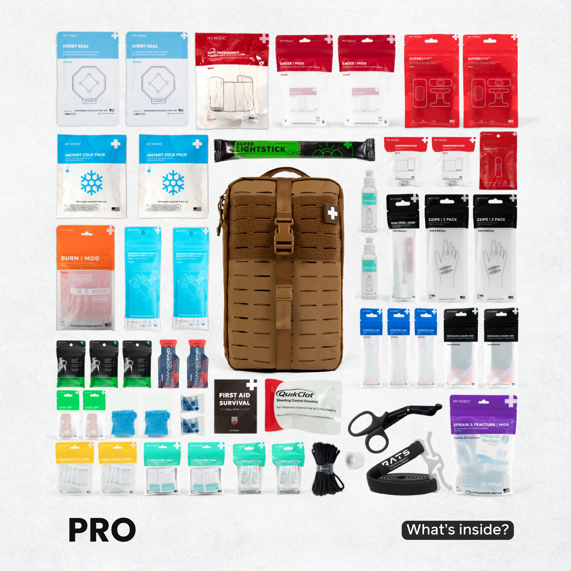 My Medic MYFAK Large Pro- HSA FSA Approved Ifak First Aid Kit - Comprehensive 200 life saving Item Medical Kit - Boat or Car Fir