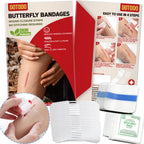 Butterfly Bandages Emergency Wound Closure - Dotodo 12PCS Repair Wounds Without Stitche | Rapid Butterfly Closure Bandages, Tran