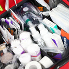 Lightning X Pre-Stocked EMS/EMT Trauma Kit w/Large First Responder Bag & 256 First Aid Medical Supplies - RED