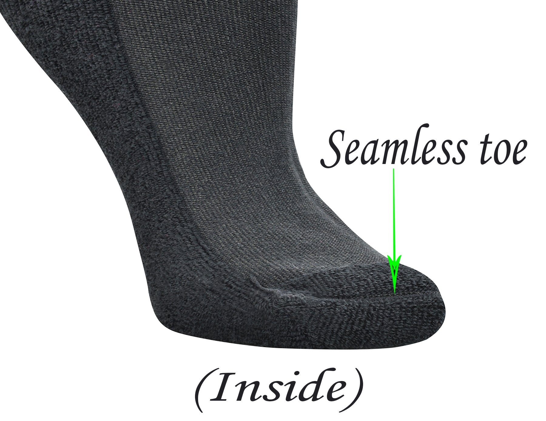 Yomandamor Women's Non-binding Lace Knee-Hi Boot Diabetic Socks with Seamless Toe,4 Pairs