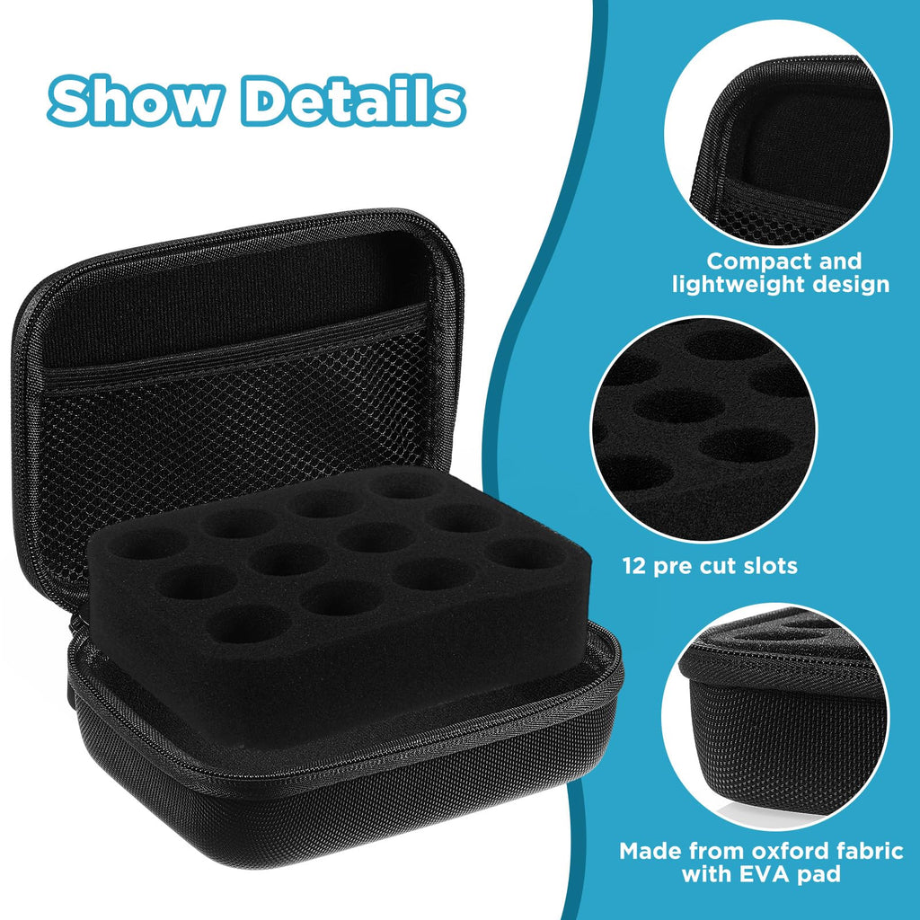 Teenyyou 12 Slots Diabetic Insulin Peptide Fridge Carrying Case Vial Holder Storage Protector Bag Fits Standard 10ml Vials, Insu