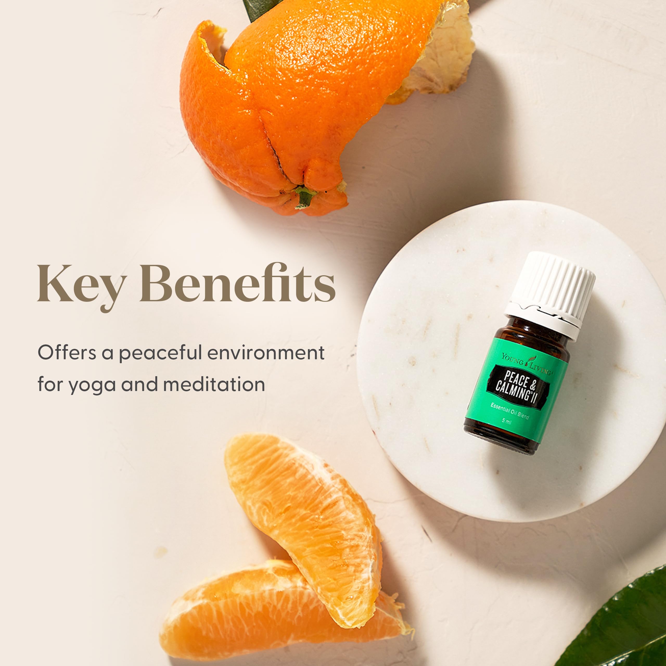 Young Living Peace & Calming II Essential Oil | 5ml | 100% Pure and Premium-Grade | Diffuser-Friendly | Comforting, Fresh Citrus