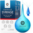 Medi Grade Ear Bulb Syringe - Effective Ear Wax Removal Tool with Add-on Quad-Stream Tip - Travel-Friendly Ear Cleaning Kit for