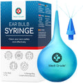 Medi Grade Ear Bulb Syringe - Effective Ear Wax Removal Tool with Add-on Quad-Stream Tip - Travel-Friendly Ear Cleaning Kit for 