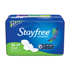 Stayfree Ultra Thin Super Long Pads with Wings For Women, Reliable Protection and Absorbency of Feminine Moisture, Leaks and Per
