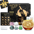 Aovila Pisces Birthday Gifts for Women - Pisces Candle Holder Crystals Birthstones Gifts Box Set - Zodiac Gifts Astrology Horosc