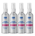 X3 Clean Hand Sanitizer Spray, Alcohol Free, Fragrance Free, Kills 99.9% of Bacteria, Travel Size 2 oz (Pack of 4)