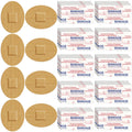 Funtery 200 Pcs 1 x 1 1/4 Adhesive Spot Bandage Round Fabric Adhesive Circular Small Face Bandages with Non Stick Pad Latex 