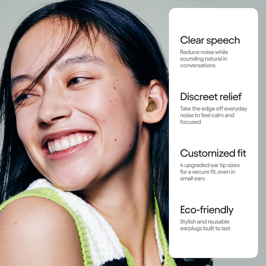 Loop Engage 2 Ear Plugs - Everyday Noise Relief with Clear Speech for Social Gatherings, Work, Conversation, Parenting & Noise S