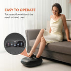 CILI Shiatsu Foot Massager Machine with Heat,Electric Heated Feet Massager for Plantar Fasciitis, 3 Kneading & 3 Compression,Up