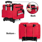 Trunab Rolling Medical Bag with Detachable Trolley, Nurse Rolling Bag with Removable Dividers 15.6    Laptop Sleeve, First Aid R