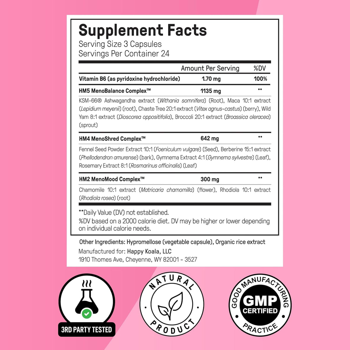Ultra Potent Hormone Harmony Natural Hormonal Support for Women. 72 Capsules