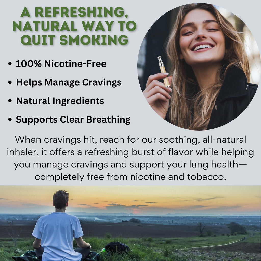 Healfs Quit Smoking Inhaler | Organic Plant Essential Oil Extract | Tobacco-Free | Nicotine-Free | Smokeless Air Inhaler