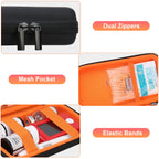BOVKE Diabetic Supplies Travel Case, Storage Carrying Bag for Diabetes Testing Kit, Blood Glucose Monitor Meters, Test Strips, M