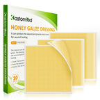 Kastormed Honey Gauze Dressing, Manuka Honey Wound Care, Medical Grade Honey Patches for Faster Wound Care, Burn Dressing, Steri