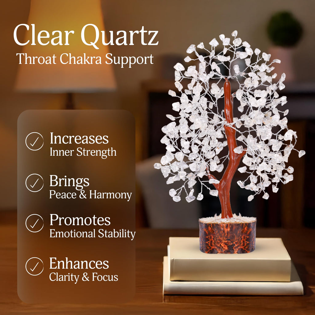 Clear Quartz Crystal Tree of Life, Fung Shui Decor, Crystal Money Tree, Crystal Tree for Positive Energy, Home Decor, Spritual G