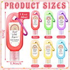 Sacubee 24 Packs Appreciation Teachers Hand Sanitizers Keychains Boho Rainbow Mini 1oz Travel Size Hand Sanitizer Gel Bulk Appre
