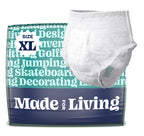 Made For Living, Size XL (48-62), Incontinence Underwear for Women & Men, Ultimate Absorbency Overnight Adult Pull Ups, Disposab