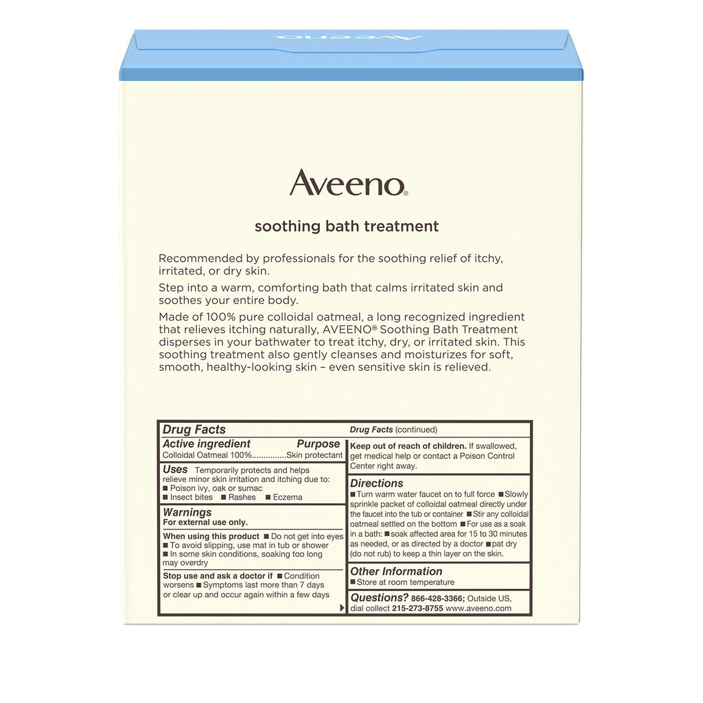 Aveeno Soothing Bath Treatment (8 Single Use Bath Packets)