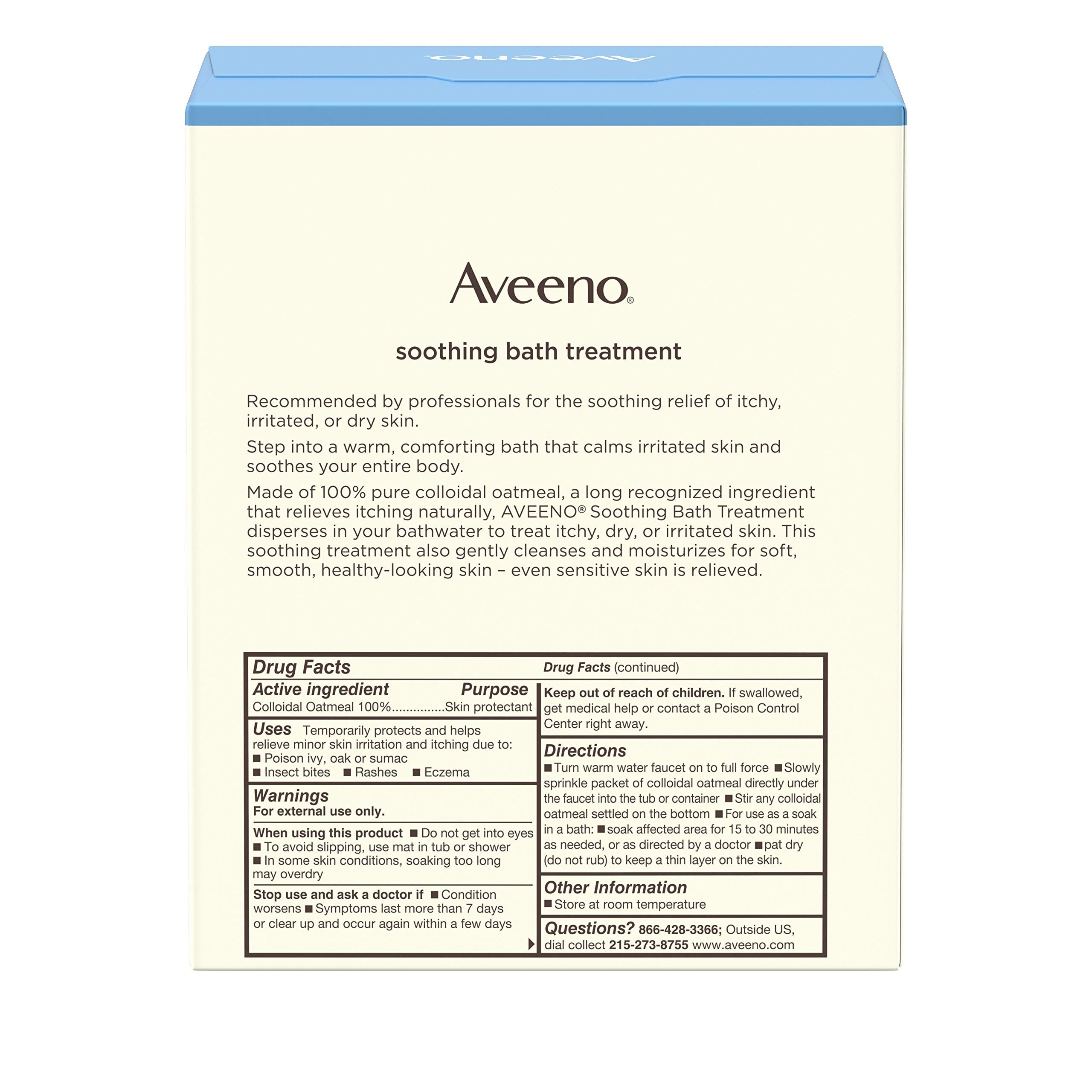 Aveeno Soothing Bath Treatment (8 Single Use Bath Packets)