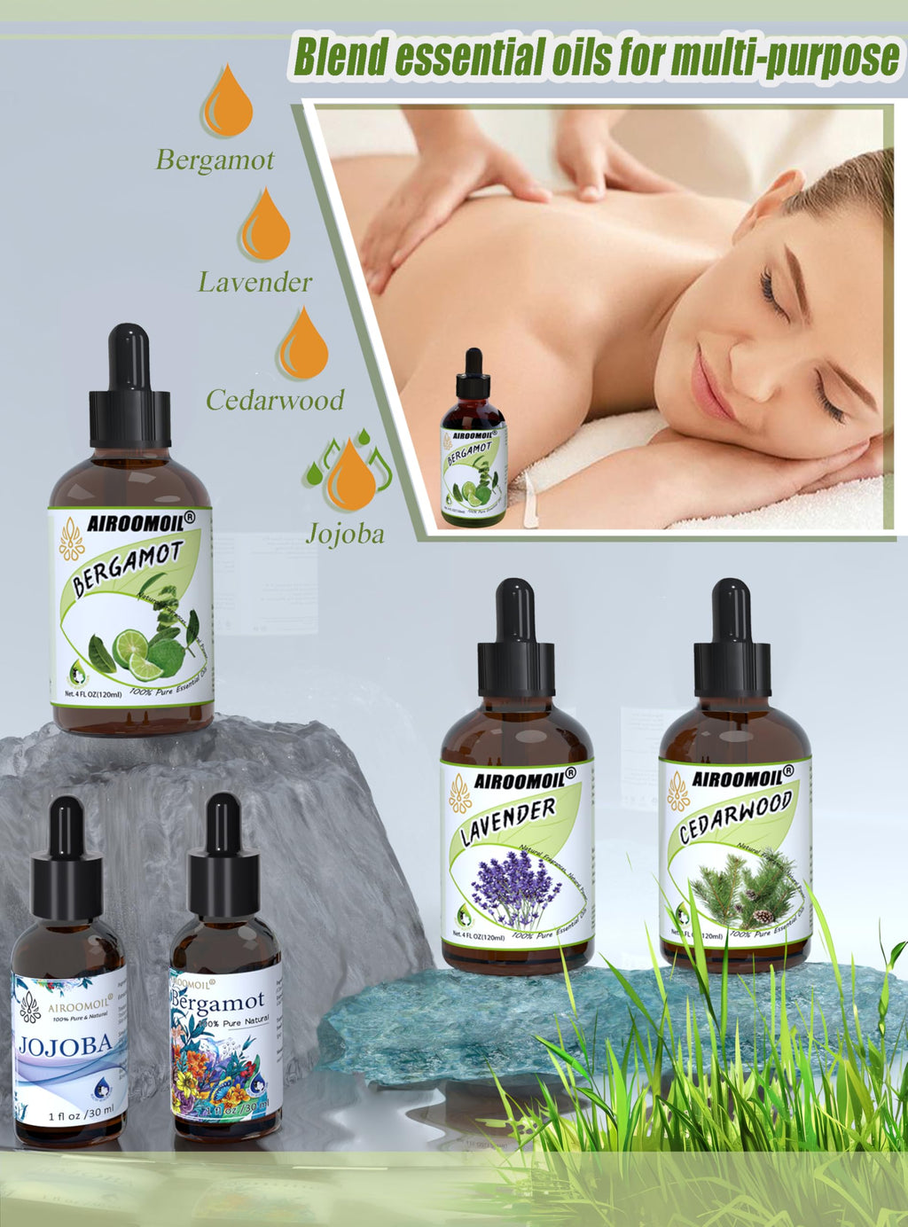 Bergamot Essential Oil Room Spray Pure Citrus Oils Aromatherapy for Natural Diffuser Home, Soap, Candle Making Fall Scents Skin