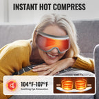 BOKOR Eye Massager with Heat and Compress, FSA/HSA Eligible Heated Mask Massager for Migraine, Eye Care Device for Deep Relax, I