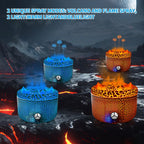 BOHOFAM Essential Oil Diffuser 500ML,Volcano and Flame Diffuser/Humidifier 2 Mode,Three Volcanic Vent Diffusers for Home,Include